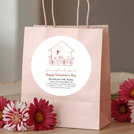 Prettige Valentijnsdag Vastgoed Makelaar Bedrijf Ronde Sticker