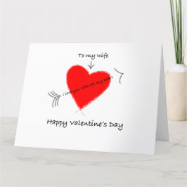 Prettige Valentijnsdag voor mijn vrouw kaart