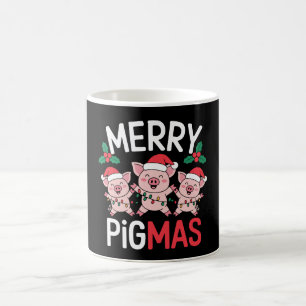 Prettige VarkensKerstmis Kerstvarken Kerstman Hoed Koffiemok