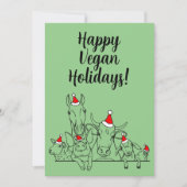 Prettige Veganische Feestdagen Wenskaart Feestdagenkaart (Voorkant)