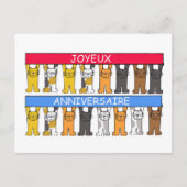 Prettige verjaardag Cartoon Cats Happy Birthday Briefkaart (Voorkant)