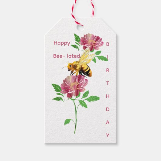 Prettige verjaarde verjaardag cadeaulabel (Voorkant)