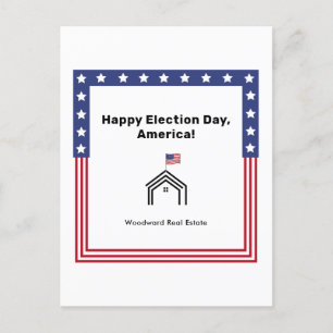 Prettige verkiezingsdag, Amerika!   Makelaar Groet Briefkaart