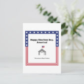 Prettige verkiezingsdag, Amerika! | Makelaar Groet Briefkaart (Staand voorkant)