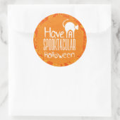 Prettige verschrikkelijke Halloween Ronde Sticker (Tas)