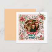 Prettige Vibes Alleen – Grappige Kerstkaart (Voorkant / Achterkant)