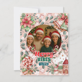 Prettige Vibes Alleen – Grappige Kerstkaart  RSVP Kaartje