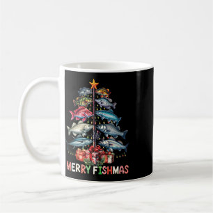 Prettige VisKerst Merry Fishmas Grappige Kerstboom Koffiemok
