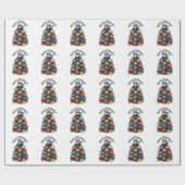 Prettige VisKerstmis Kerstboom Vis Grappige Vissen Cadeaupapier (Vlak)