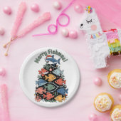 Prettige VisKerstmis Kerstboom Vis Grappige Vissen Papieren Bordje (Feest)