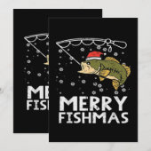 Prettige VisKerstmis Vis Vissen Kerstmis Kaart (Voorkant / Achterkant)