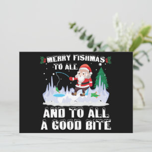 Prettige Vismas Grappige Vis Vissen Visser Kerstmi Kaart
