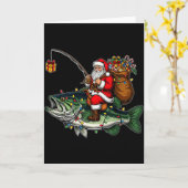 Prettige Vismas Kerstman Visliefhebbers Grappige V Kaart (Gele Bloem)
