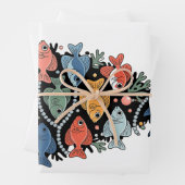 Prettige Vissen Kerstmis Kerstboom Vis Grappige Vi Inpakpapier Vel (In situ)