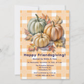 Prettige Vriendendag Pumpkins & Herfstbladeren Kaart (Voorkant)