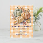 Prettige Vriendendag Pumpkins & Herfstbladeren Kaart (Staand voorkant)