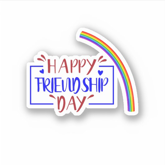 prettige vriendschapsdag sticker (Voorkant)
