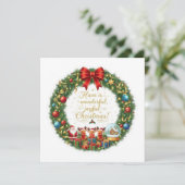 PRETTIGE VRÖLIJKE KERSTDAGEN KAART (Staand voorkant)