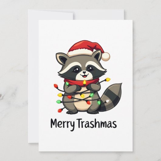 Prettige VuilnisKerstis Kerstmis Funny Wasbeer Kaart (Voorkant)
