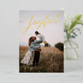 Prettige warme kerstwensen folie feestdagenkaart (Staand Voorkant)