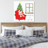 Prettige Wensen met Kerstmis – Knus Schilderij op  Canvas Afdruk (Insitu (Slaapkamer))