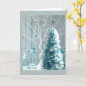 Prettige wensen op een besneeuwde dag kaart (Gele Bloem)