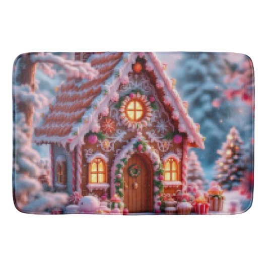 Prettige winter met Kerstmis Badmat (Voorkant)
