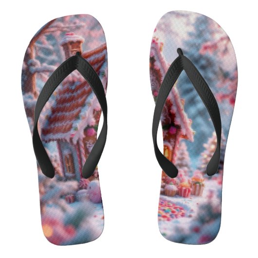 Prettige winter met Kerstmis Teenslippers (Voetbed)