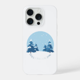 Prettige Winter Voor Jou Besneeuwde Dennenbomen Es iPhone 15 Pro Case
