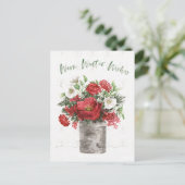 Prettige winterwensen feestdagenkaart (Staand voorkant)