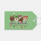 Prettige Woefmas Typografie Cadeaubijsluiter Cadeaulabel (Voorkant (Horizontaal))