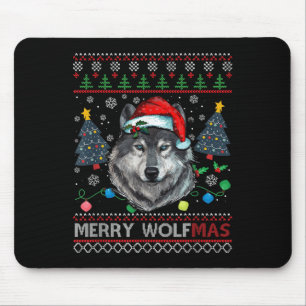 Prettige Wolfmas Prettig Kerstfeest Wolf Lelijke T Muismat