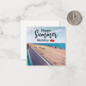 Prettige zomer vakantie bewerkbaar notitiekaartje (Voorkant / Achterkant in situ)