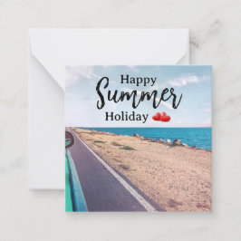 Prettige zomer vakantie bewerkbaar notitiekaartje