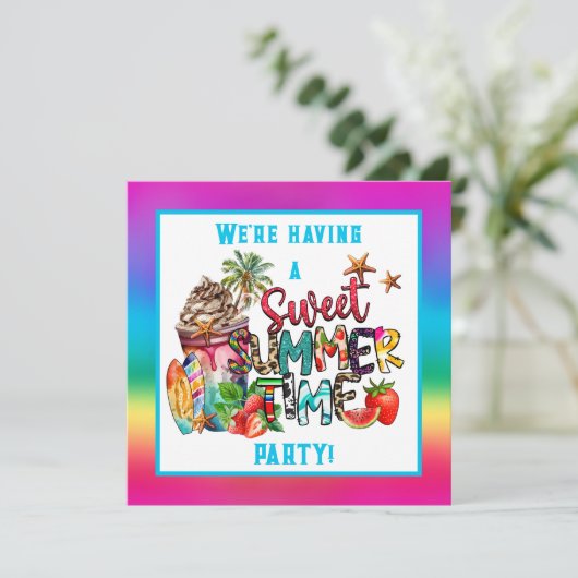 prettige zomertijd kaart (Staand voorkant)