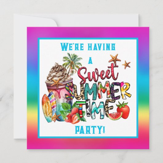 prettige zomertijd kaart (Voorkant)