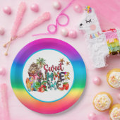 prettige zomertijd papieren bordje (Feest)