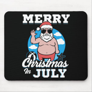 Prettigkerstfeest in juli grappige kerstman  muismat