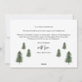 Prettigst kerstfeest, familiefoto, kerstboom feestdagenkaart (Achterkant)