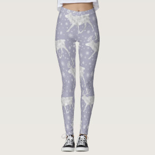 Prettrendierpatroon op lavendelgrijze achtergrond leggings