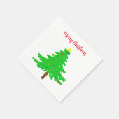 Pretttige Kerstbomen Servet (Hoek)