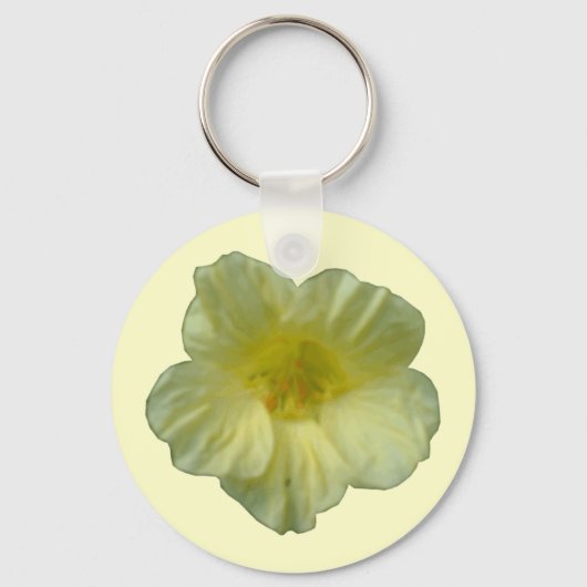 Prettty Nasturtium Flower Sleutelhanger (Voorkant)
