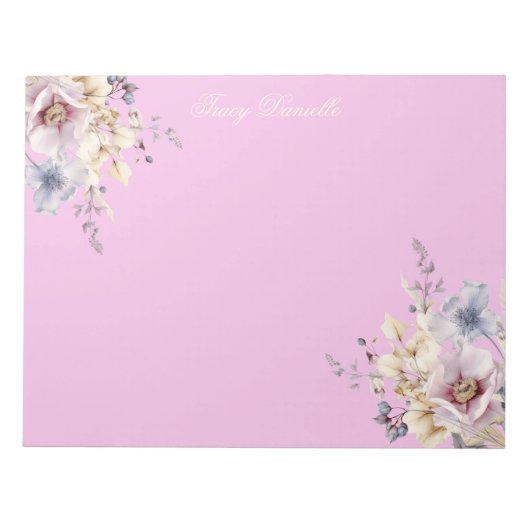 Prettty Pink Spring Floral Bouquet  Notitieblok (Voorkant)