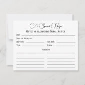 Pretty A Special Recipe for Bridal Shower (Voorkant)