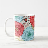Pretty Abract Colorful Busy Floral Pattern Koffiemok (Links)