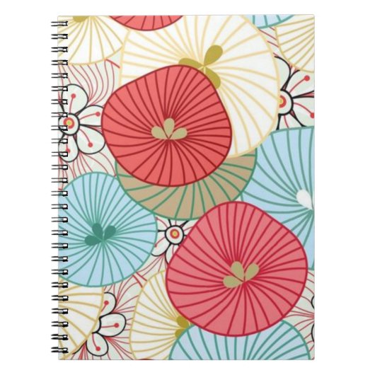 Pretty Abract Colorful Busy Floral Pattern Notitieboek (Voorkant)