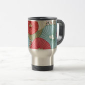 Pretty Abract Colorful Busy Floral Pattern Reisbeker (Voorkant rechts)