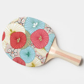 Pretty Abract Colorful Busy Floral Pattern Tafeltennisbatje (Zijkant)