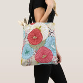 Pretty Abract Colorful Busy Floral Pattern Tote Bag (Dichtbij)