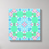 Pretty Abstract Home Wall Art Blue green and pink Canvas Afdruk (Voorkant)